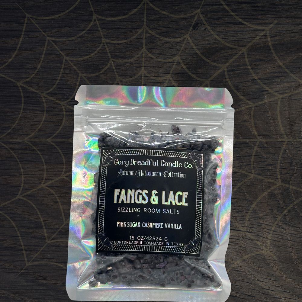 Fangs & Lace Sizzling Room Salt Crystal Potpourri: Cashmere Pink Sugar - Mini